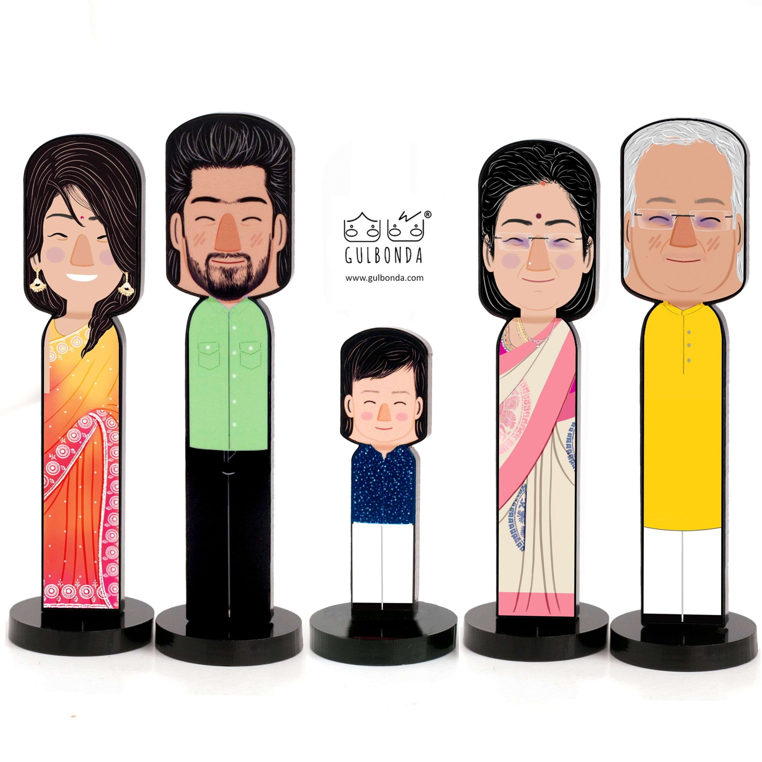 Custom Gift for Family Set of 5